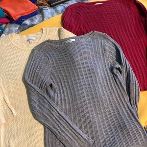 3 Crofts & Barrow Medium Sweaters